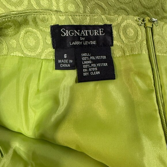 NWT Signature by Larry Levine Skirt Style TB2P17XKO Size 6 - Color Citron - Picture 4 of 11